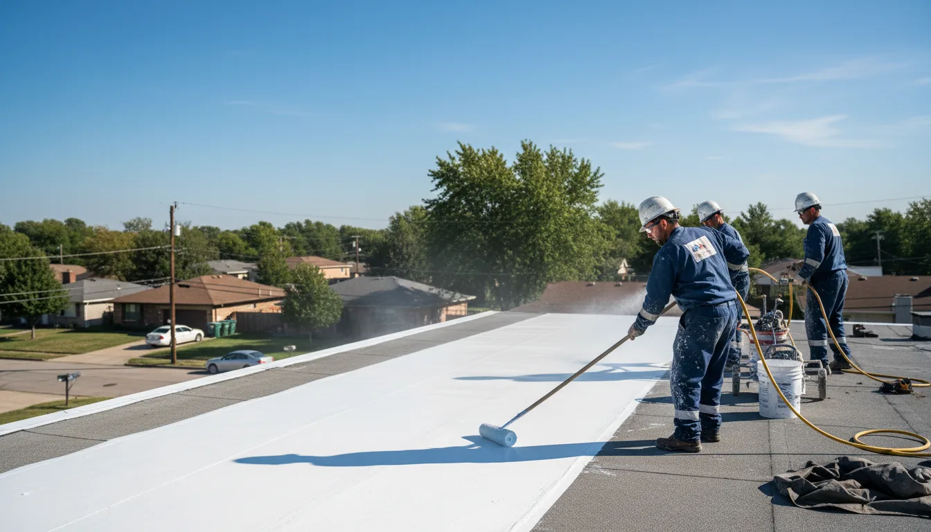 Commercial roof coating in Sterling, IL near me